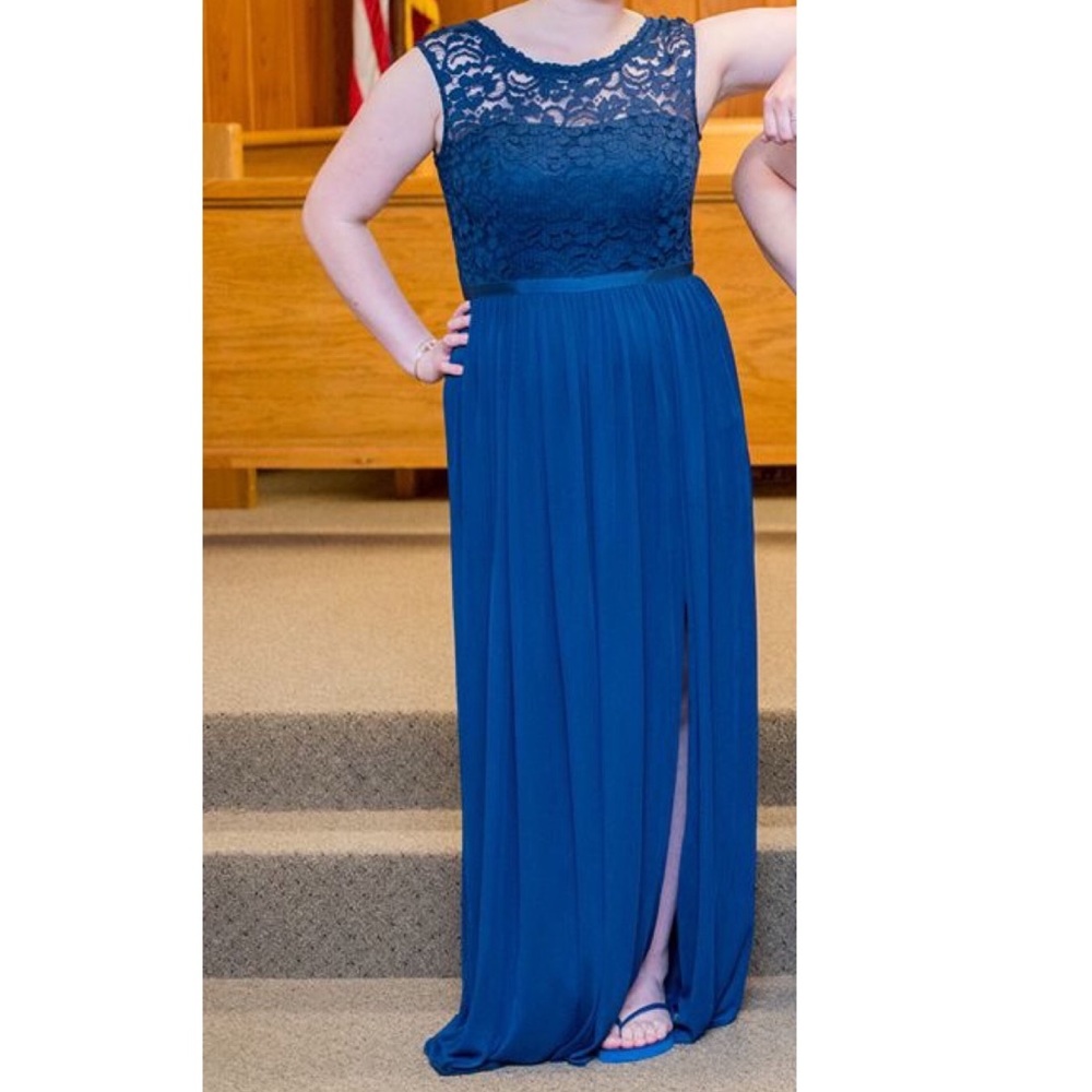 Blue bridesmaid dress